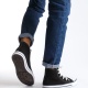 AXE Siyah Bağcıklı Keten Kumaş Erkek Günlük Sneaker Ayakkabı