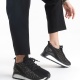 ALYA Bağcıklı Ortopedik Taban Taşlı Kadın Sneaker Spor Ayakkabı BT - Siyah