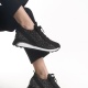 ALYA Bağcıklı Ortopedik Taban Taşlı Kadın Sneaker Spor Ayakkabı BT - Siyah