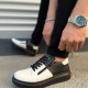 Warrior Bağcıklı ve Fermuarlı Cilt Erkek Günlük Sneaker Ayakkabı CST - Siyah/Beyaz