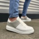 Boost Bağcıklı Cilt Süet Erkek Günlük Sneaker Ayakkabı CSBT - Beyaz/Gri