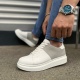 Boost Bağcıklı Cilt Süet Erkek Günlük Sneaker Ayakkabı CSBT - Beyaz/Gri