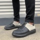 Boost Bağcıklı Cilt Süet Erkek Günlük Sneaker Ayakkabı Siyah Gri