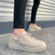 JY502 Bold Bağcıklı Süet Erkek Günlük Sneaker Ayakkabı SKT - Krem