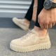 JY502 Bold Bağcıklı Süet Erkek Günlük Sneaker Ayakkabı SKT - Krem