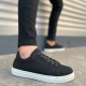 Siyah Beyaz Mode Bağcıklı Süet Erkek Günlük Sneaker Ayakkabı