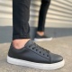 Mode Bağcıklı Cilt Siyah Beyaz Erkek Günlük Sneaker Ayakkabı