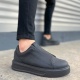 Alba Bağcıksız Cilt Siyah Erkek Günlük Sneaker Ayakkabı
