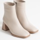 Alenro Kadın Bej Topuklu Bot