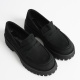 Rion Kadın Günlük Siyah Süet Loafer Ayakkabı