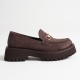 Aral Toka Detaylı Acı Kahve Süet Günlük Loafer Ayakkabı