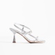 Rossie Kadın Gümüş Topuklu Sandalet