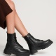 Anco Özel Tasarım Kışlık Siyah Kalın Tabanlı Kadın Bot
