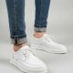 Stra Bağcıklı Cilt Erkek Günlük Spor Klasik Ayakkabı CBT - Beyaz
