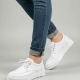 Stra Bağcıklı Cilt Erkek Günlük Spor Klasik Ayakkabı CBT - Beyaz