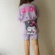 Lila Kuromi Kısa Kollu Şortlu Çizgi Karakter Baskılı Kız Çocuk 2li Takım