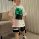 Bej Mine Craft Çizgi film Baskılı Alt Üst Erkek Çocuk 2li Takım
