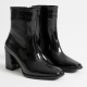 Osum Kadın Siyah Rugan Topuklu Bot