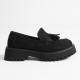Anim Kadın Günlük Siyah Süet Loafer Ayakkabı