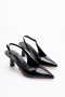 Afra Siyah  Rugan Kadın Topuklu Ayakkabı