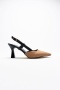 Liponis Vizon Siyah Rahat Kalıp Kadın İnce Topuklu Ayakkabı