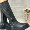 Mengiz Kapitone Siyah Kadın Deri Çizme