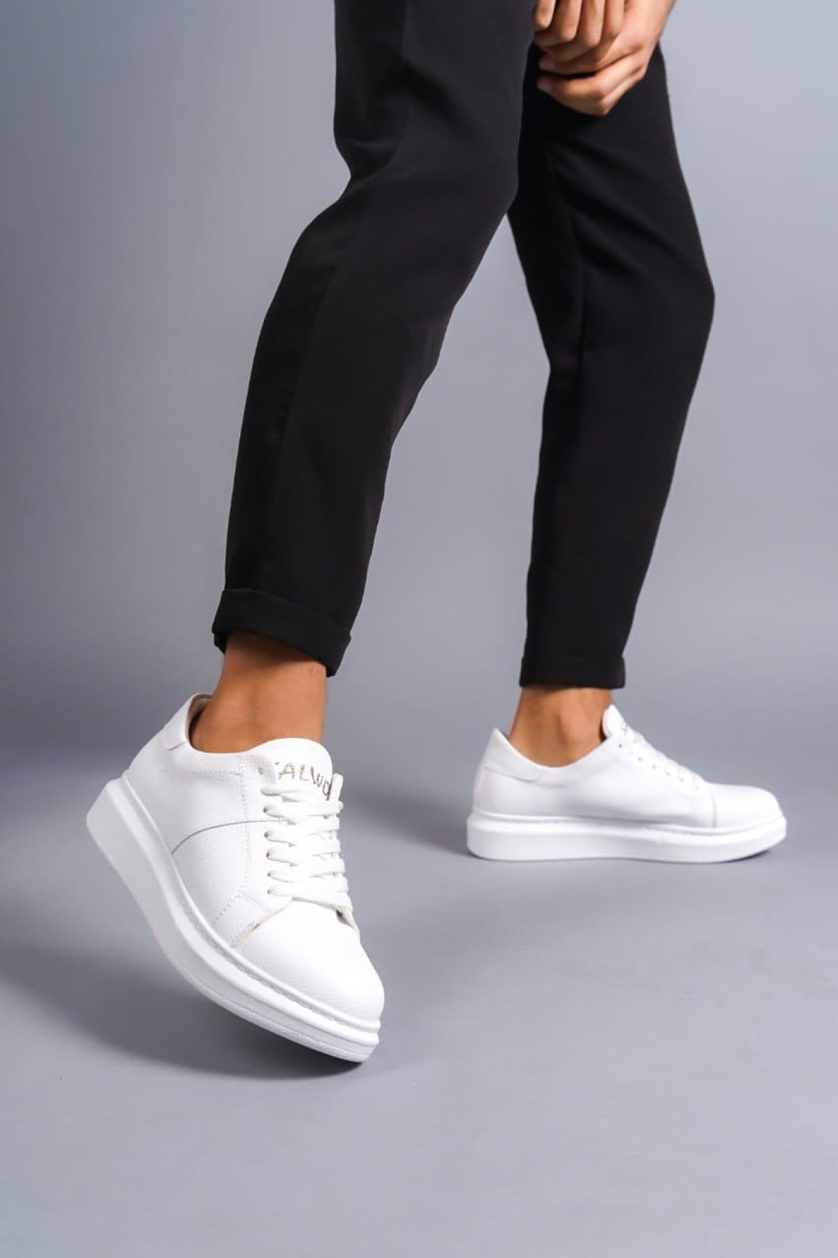 Boost Bağcıklı Cilt Erkek Günlük Sneaker Ayakkabı BT Beyaz