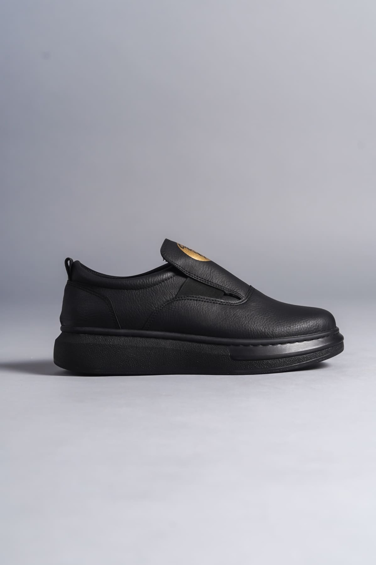 Hippo Bağcıksız Cilt Erkek Günlük Sneaker Ayakkabı ST Siyah