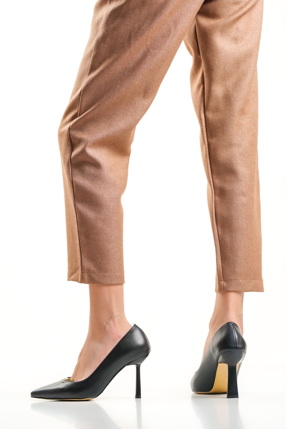 Cheto Siyah Kadın İnce Topuklu Stiletto