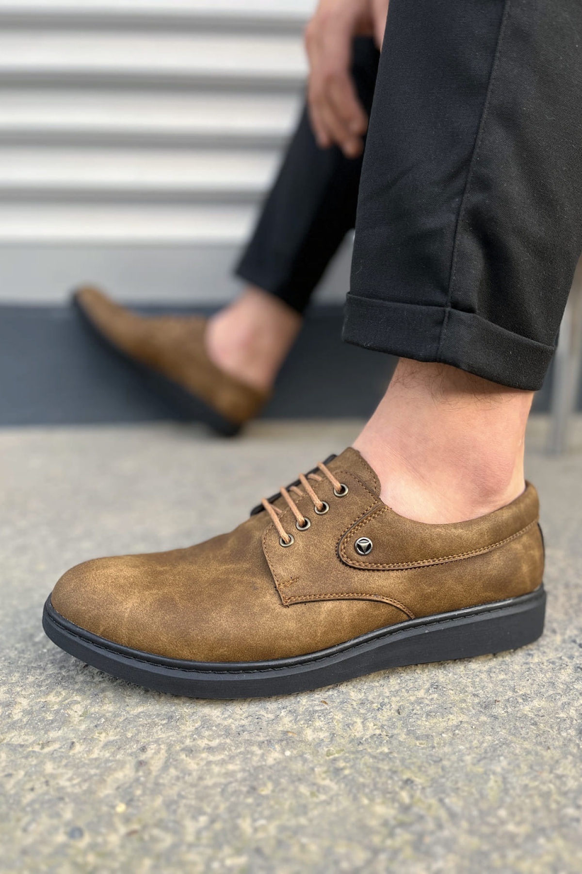 Camel Clasico Bağcıklı Cilt Erkek Günlük Klasik Ayakkabı