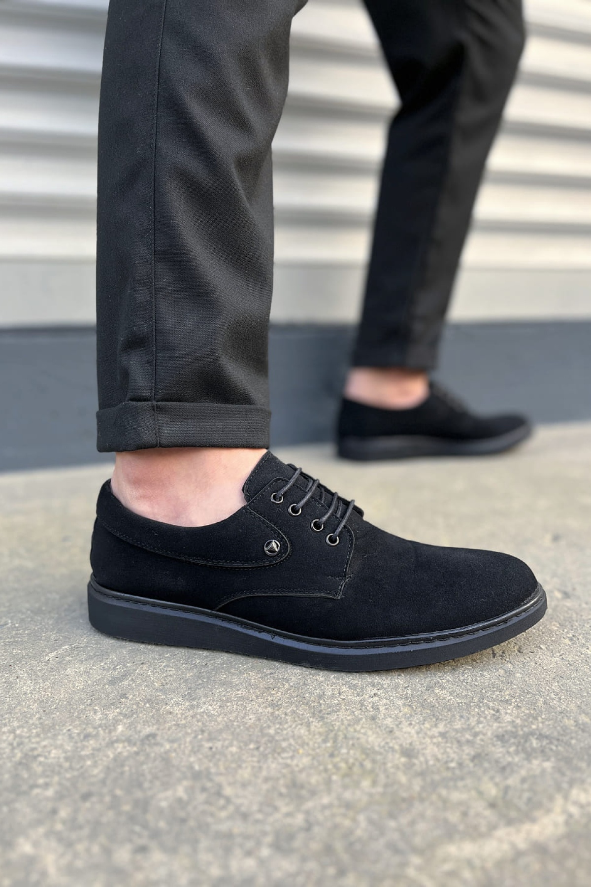 New Clasico Siyah Süet Erkek Casual Ayakkabı