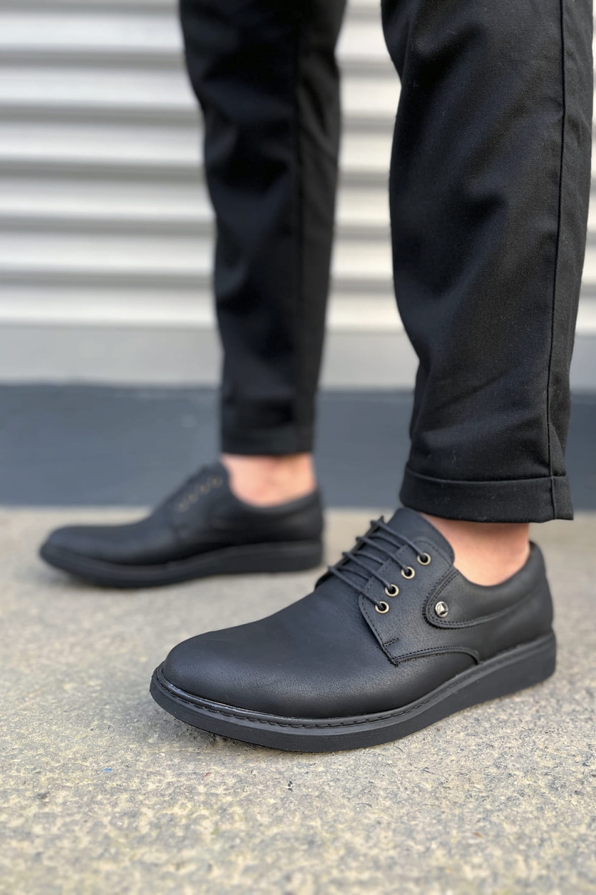Siyah Mat Clasico Bağcıklı Cilt Erkek Günlük Klasik Ayakkabı