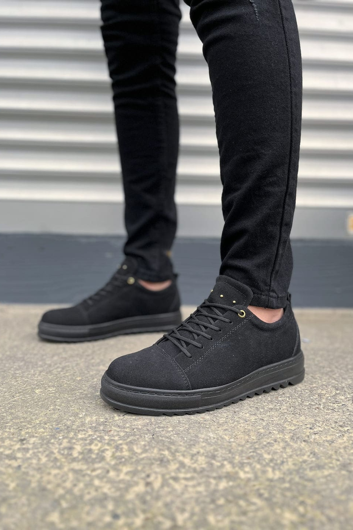Siyah Süet Cool Bağcıklı Süet Erkek Günlük Spor Klasik Ayakkabı