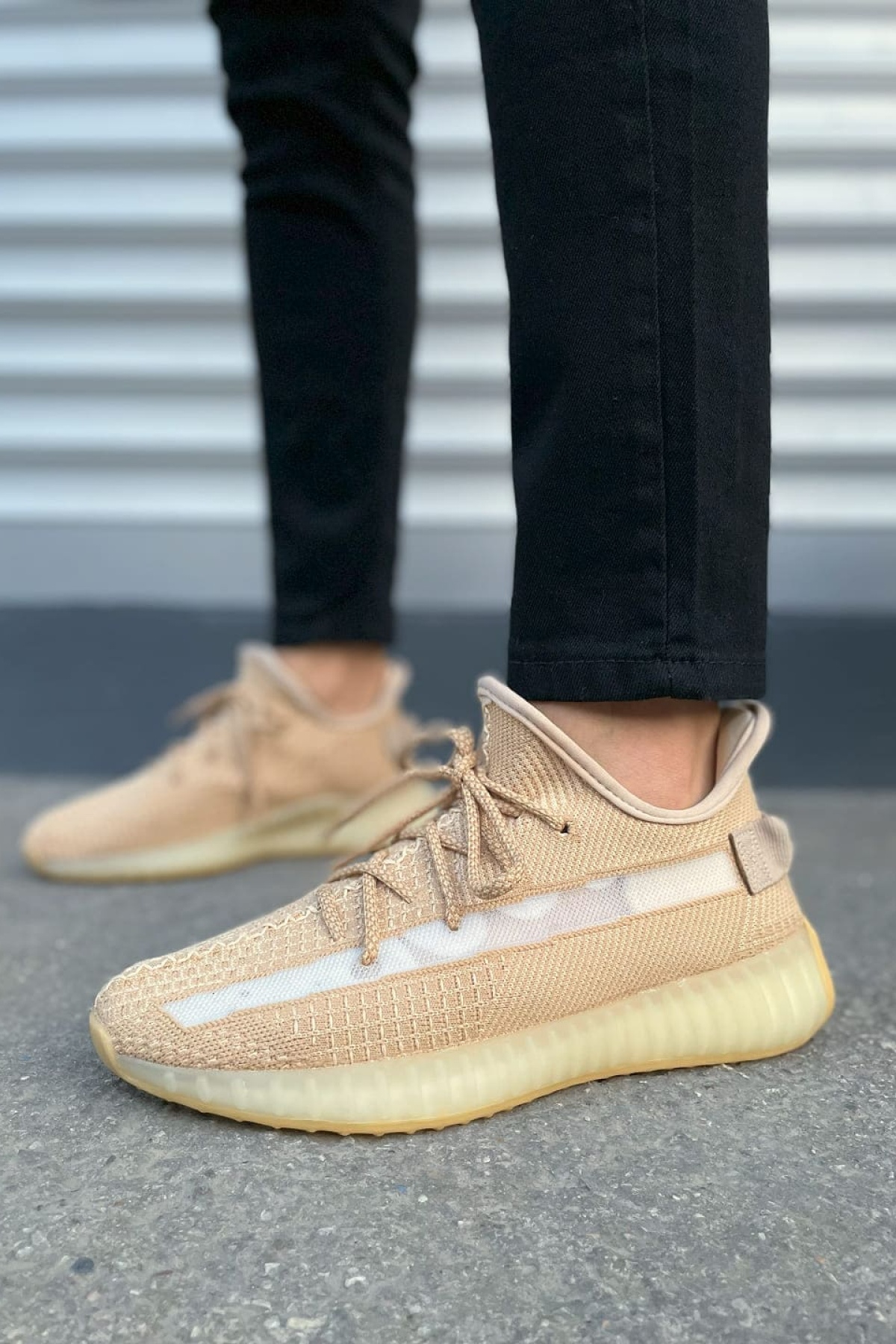 Bej Pulse Bağcıklı Triko Kumaş Erkek Günlük Spor Ayakkabı
