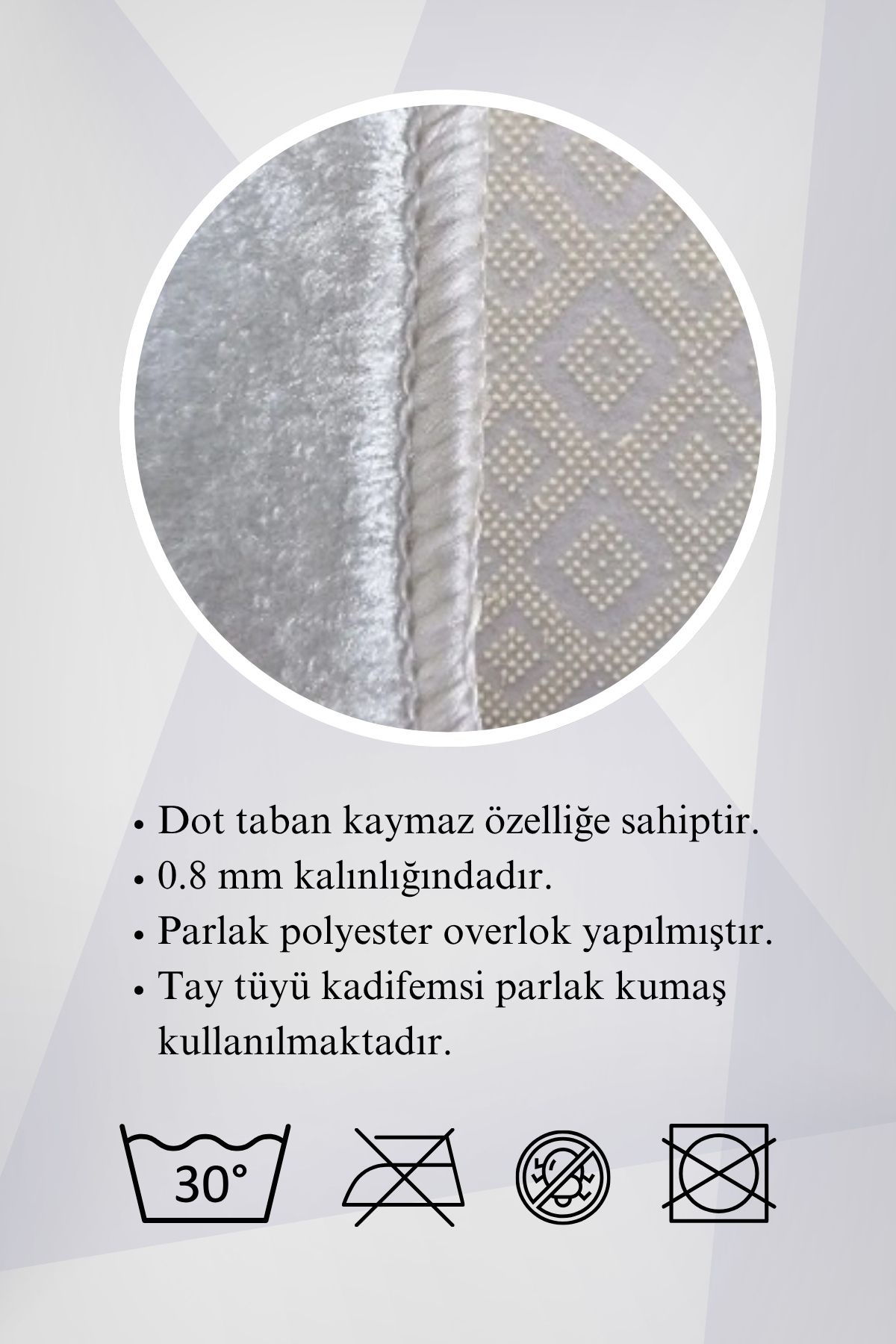 Alfabe ve Sayılar Eğitici Kaymaz Dot Taban Dijital Baskı Çocuk Halısı