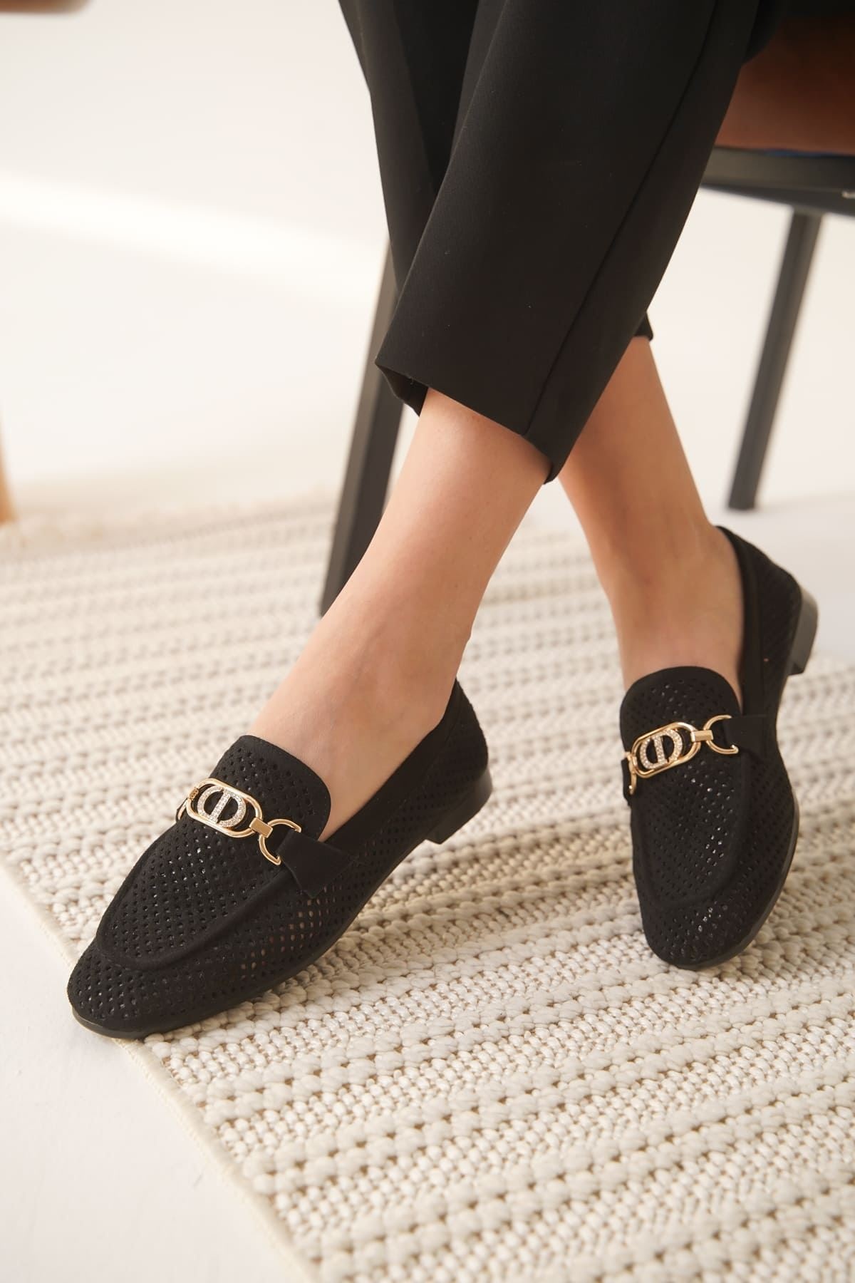 Sally Kadın Siyah Toka Detaylı Ayakkabı