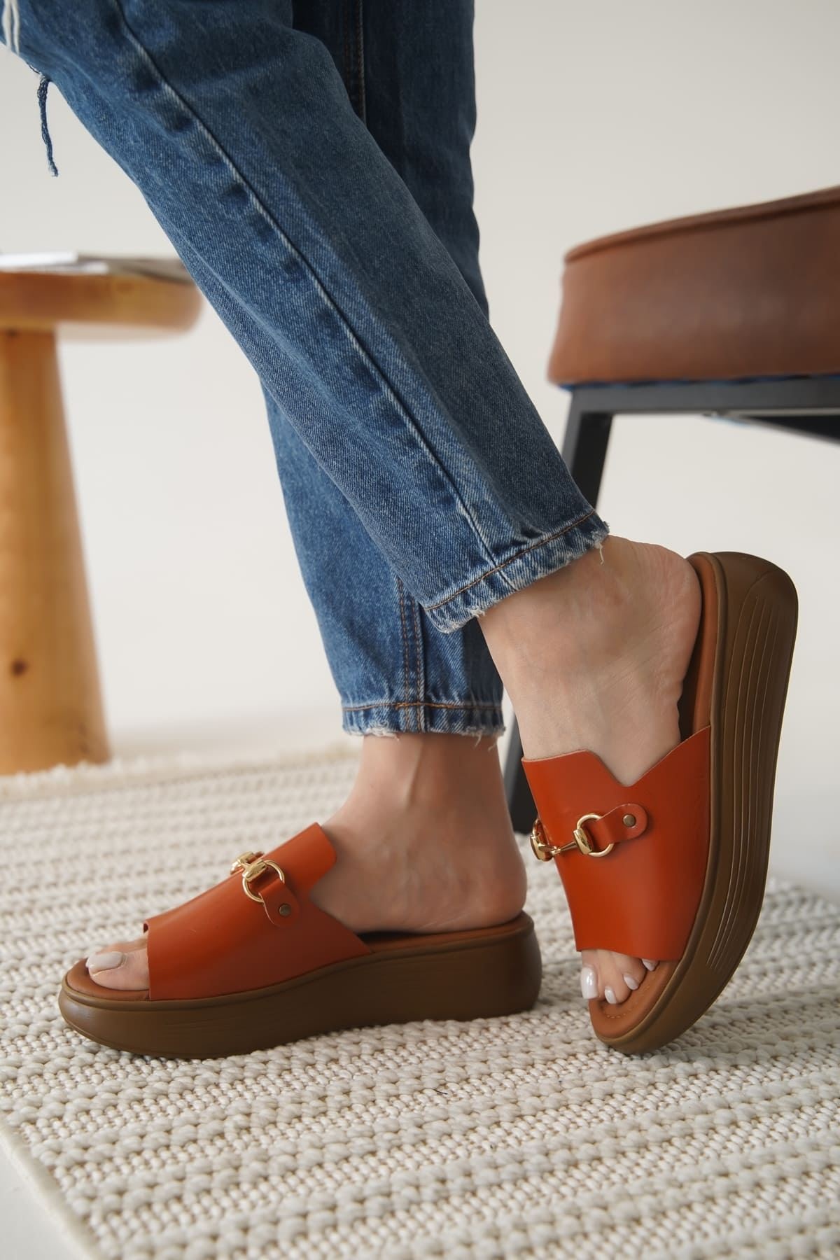 Nelly Kiremit Hakiki Deri Terlik