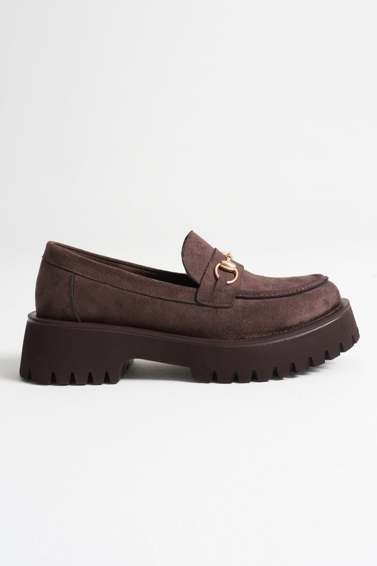Aral Toka Detaylı Acı Kahve Süet Günlük Loafer Ayakkabı