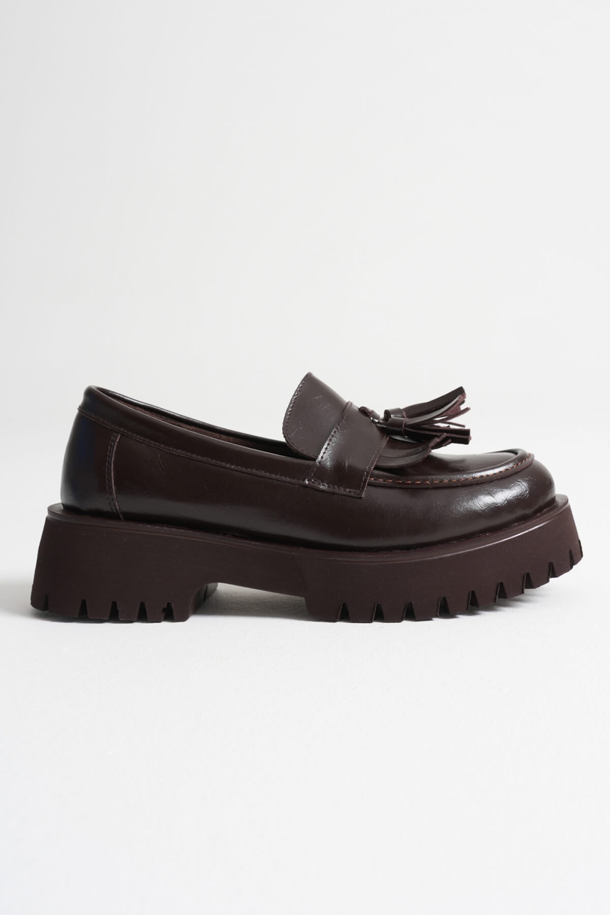 Anim Kadın Günlük Acı Kahve Loafer Ayakkabı