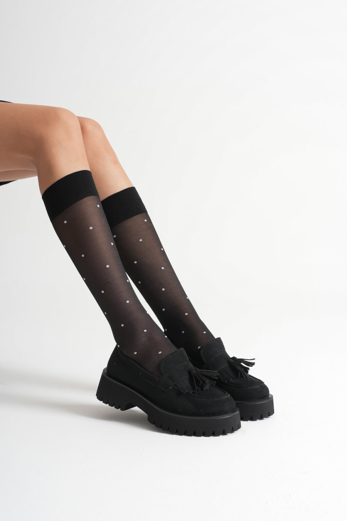 Anim Kadın Günlük Siyah Süet Loafer Ayakkabı