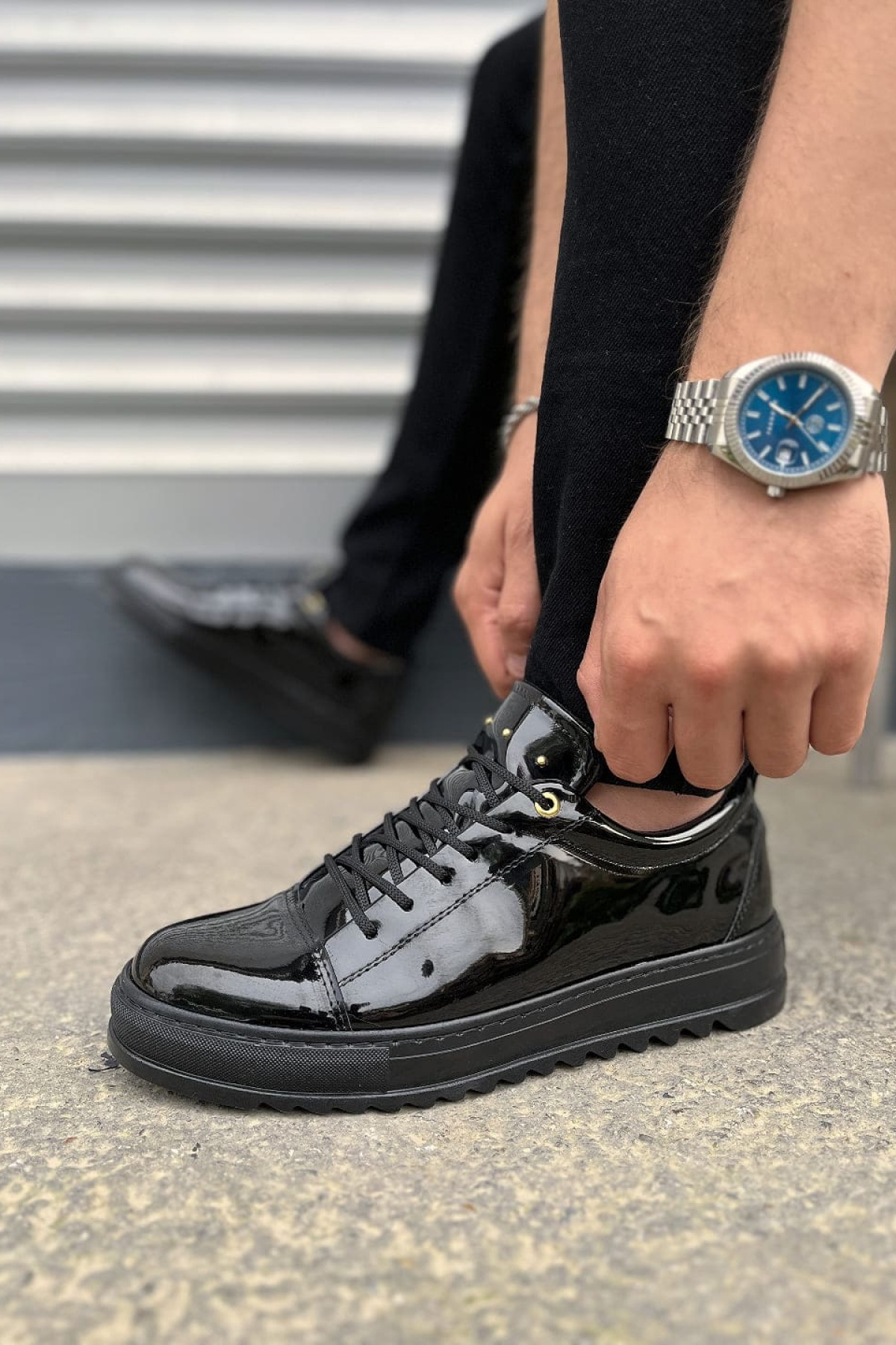 Siyah Cool Bağcıklı Rugan Erkek Günlük Spor Klasik Ayakkabı