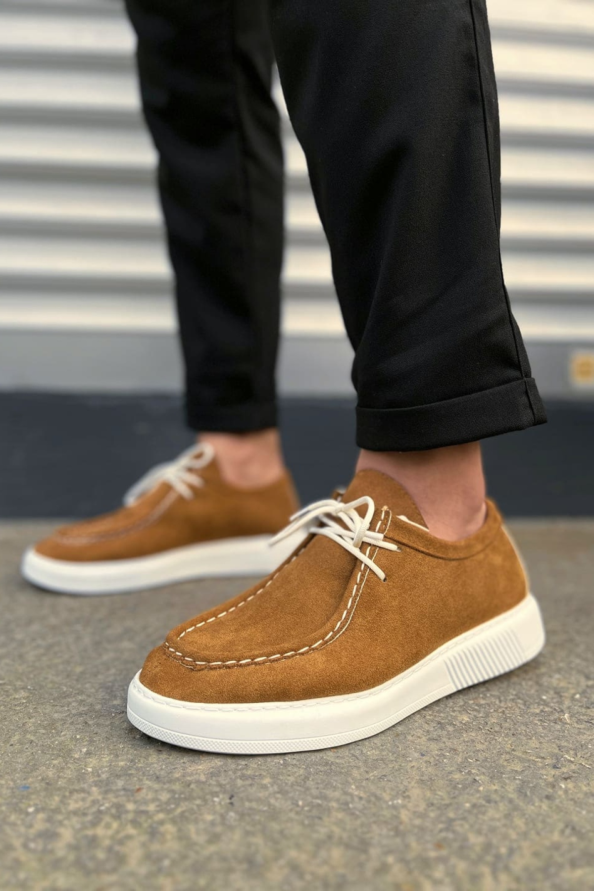 Taba Süet Tornado Bağcıklı Süet Erkek Günlük Spor Klasik Ayakkabı
