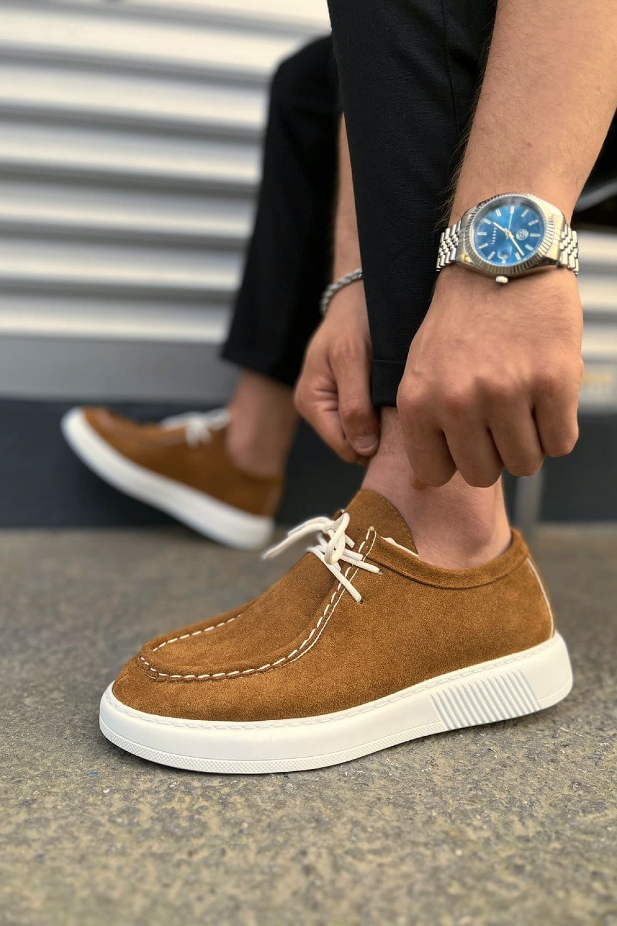 Taba Süet Tornado Bağcıklı Süet Erkek Günlük Spor Klasik Ayakkabı
