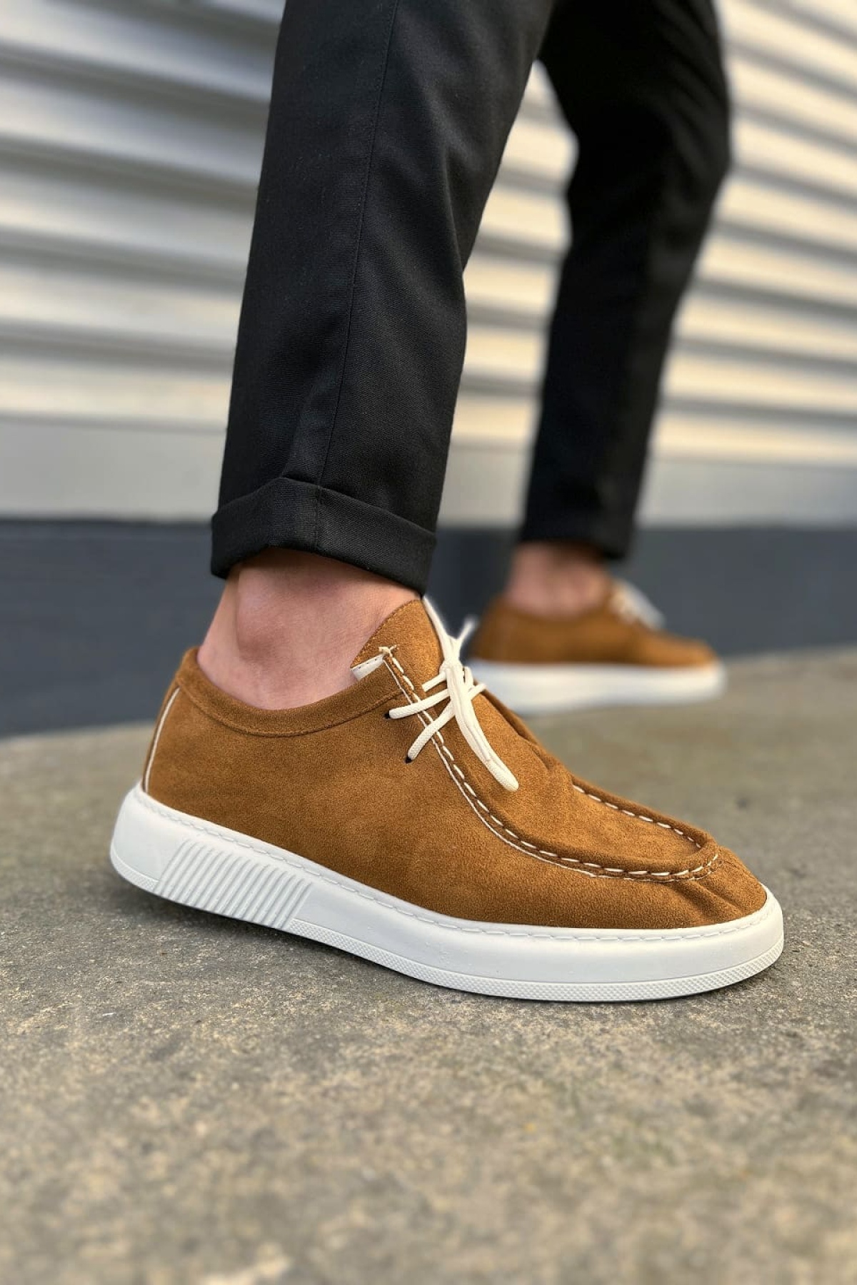 Taba Süet Tornado Bağcıklı Süet Erkek Günlük Spor Klasik Ayakkabı
