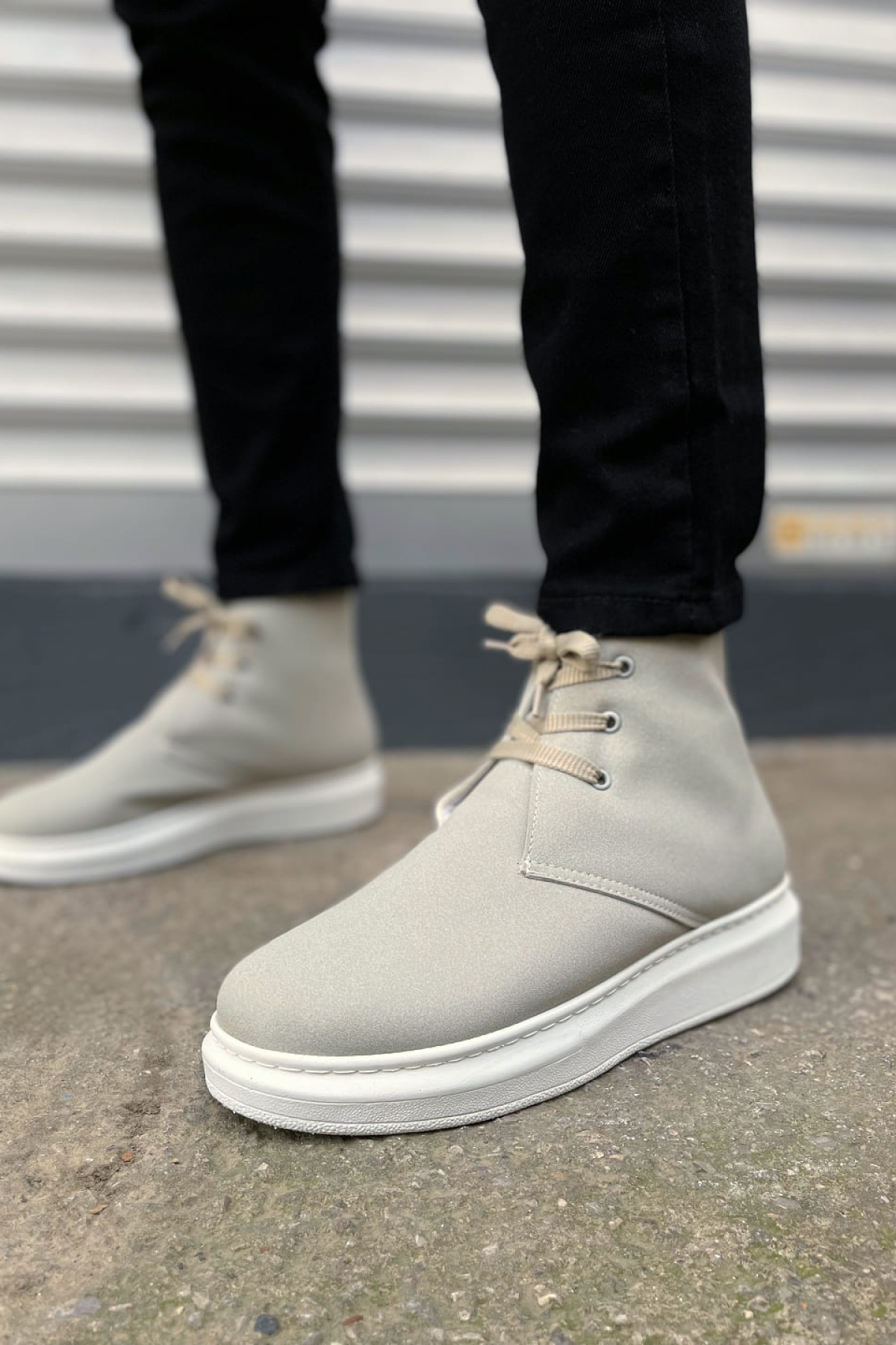 STABLE Bağcıklı Ortopedik Taban Süet Erkek Spor Bot SBT - Gri