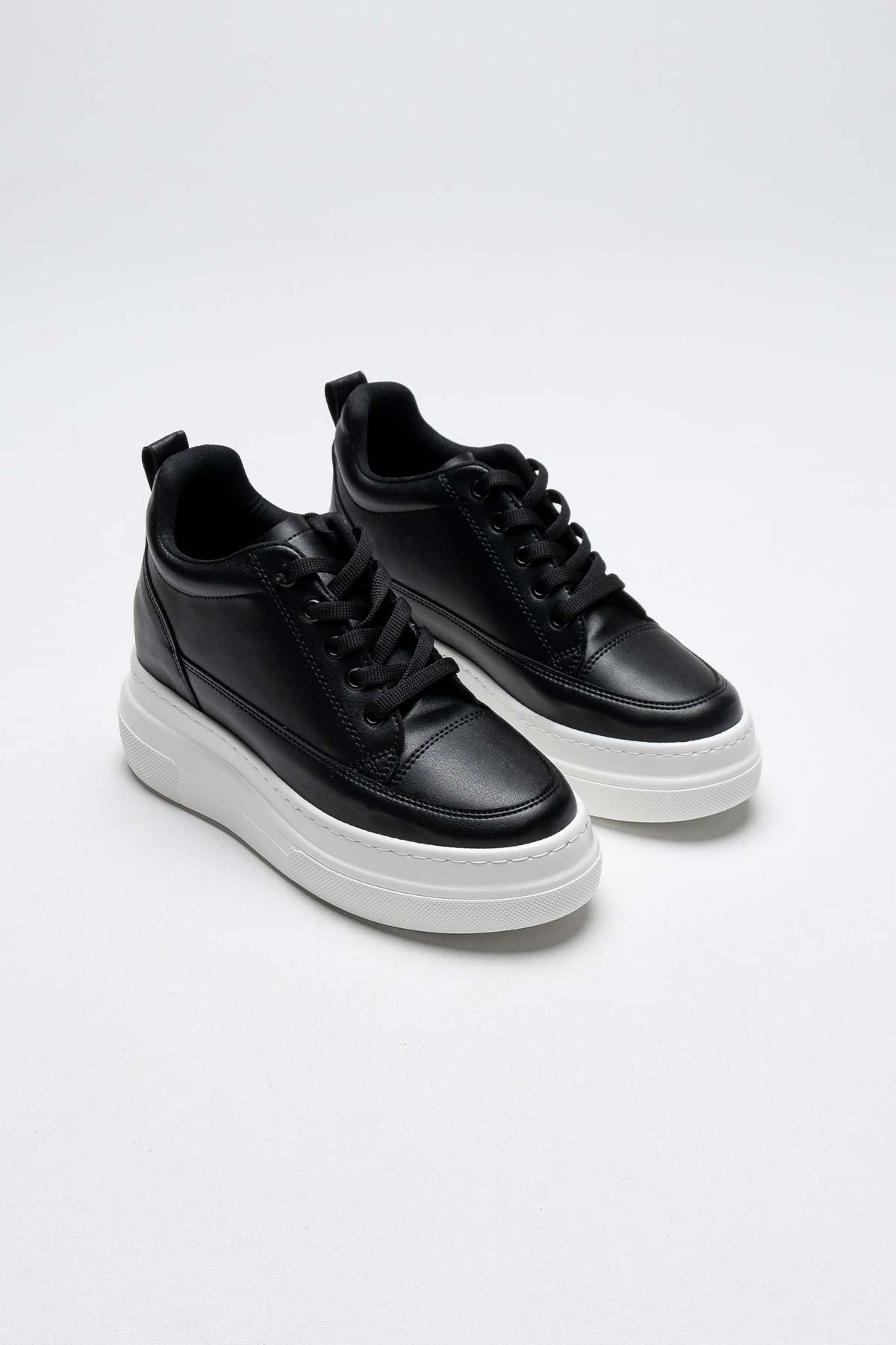 Opu Kadın Gizli Topuk Siyah BT Spor Ayakkabı