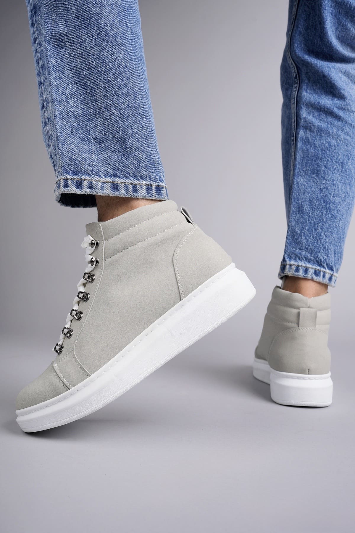 Stalvard Ottawa Bağcıklı Süet Erkek Günlük Spor Bot BT Gri