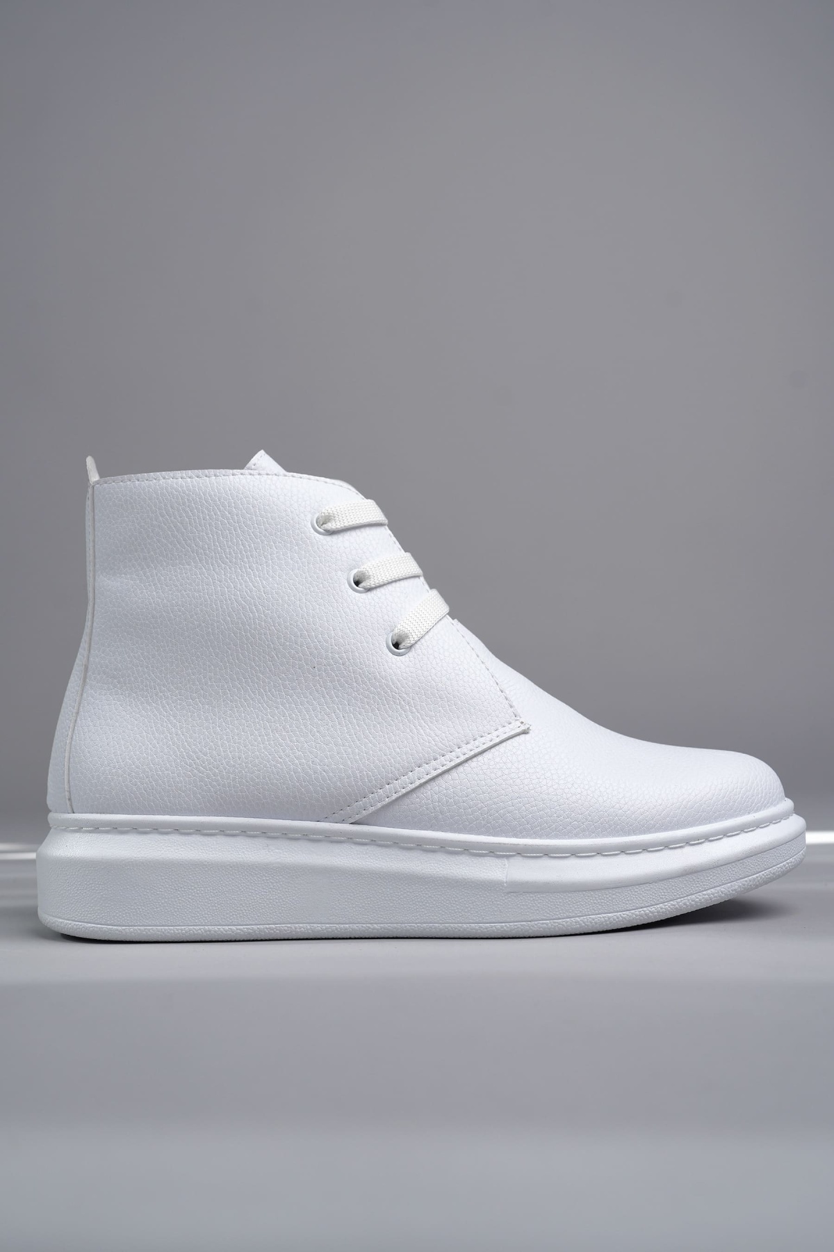 Matteo Bağcıklı Deri Erkek Günlük Spor Beyaz Bot