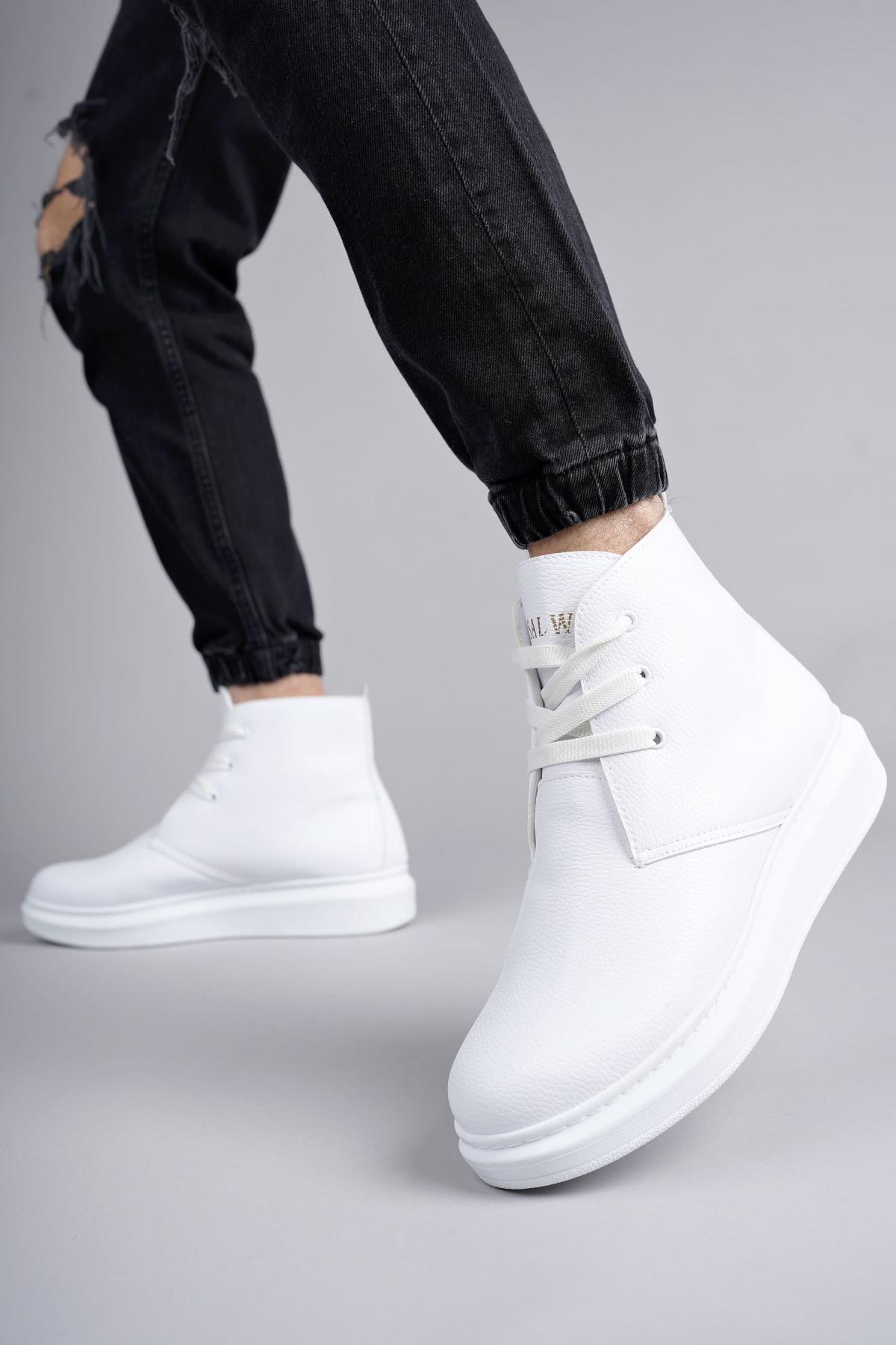 Matteo Bağcıklı Deri Erkek Günlük Spor Beyaz Bot