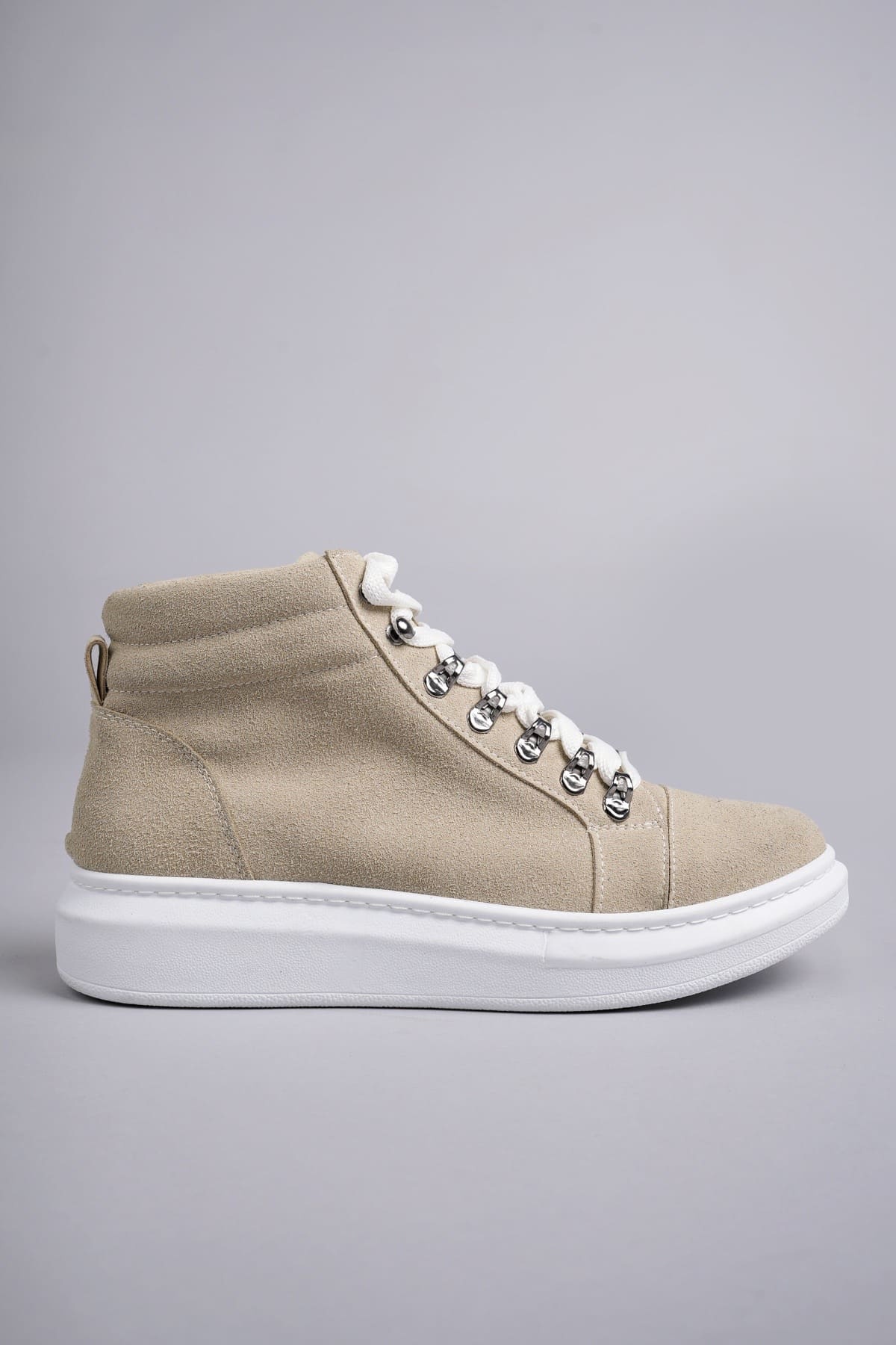 Stalvard Ottawa Bağcıklı Süet Erkek Günlük Spor Bot BT Krem